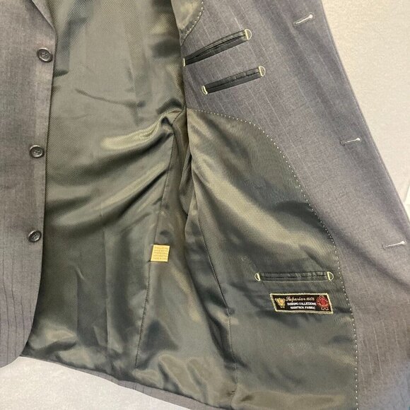 NEW Luca Rossi Italia Super 150's Blazer Suit Jacket Mens 46L Gray 3-button NWT - Picture 13 of 15